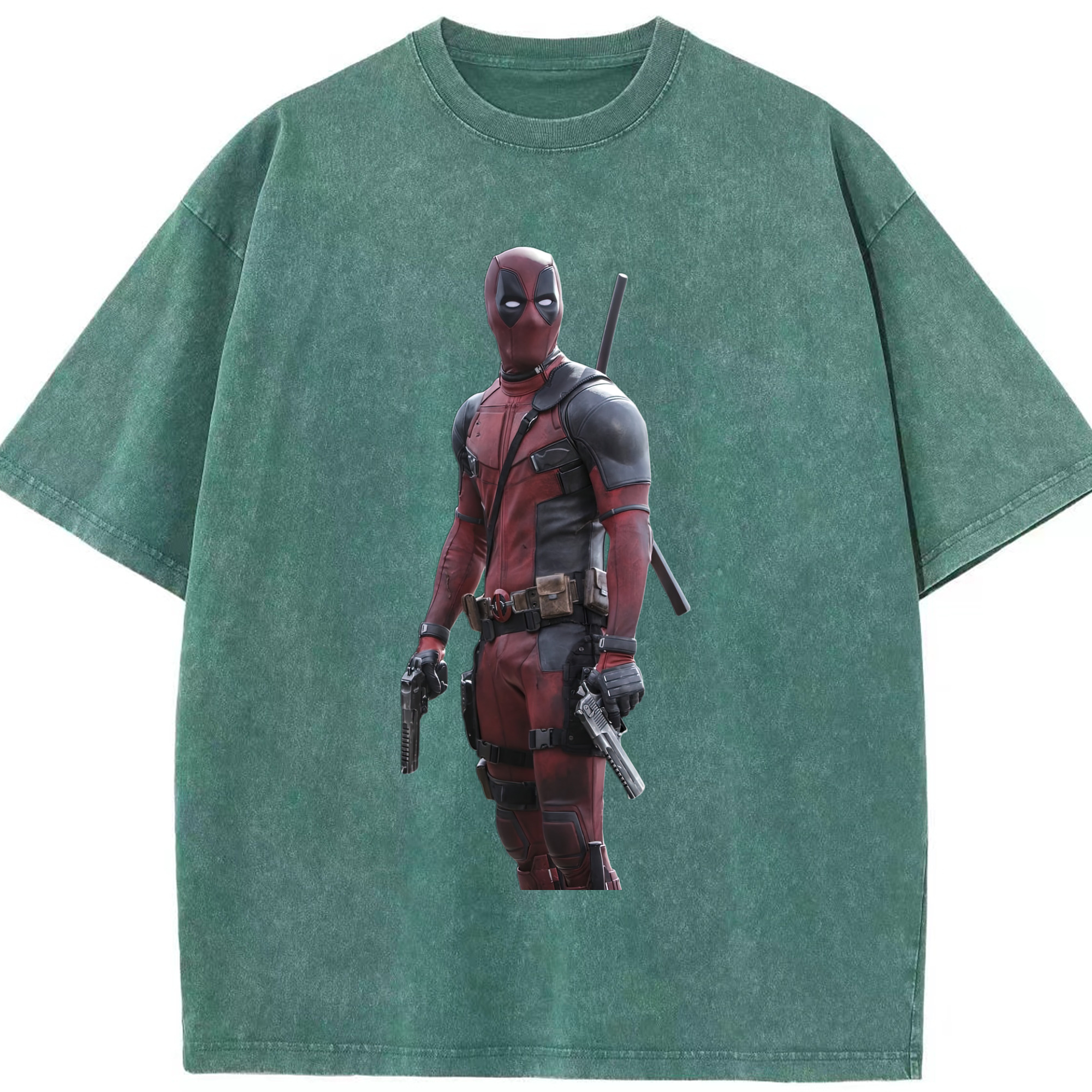 （画像用） Deadpool デッドプール 綿100% ヴィンテージ風 半袖Tシャツ（フロントプリント）